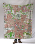 South Bend / Notre Dame Map Blanket