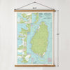 St. Lucia Nautical Chart Canvas Wall Scroll