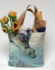 Sea Creatures Canvas Tote