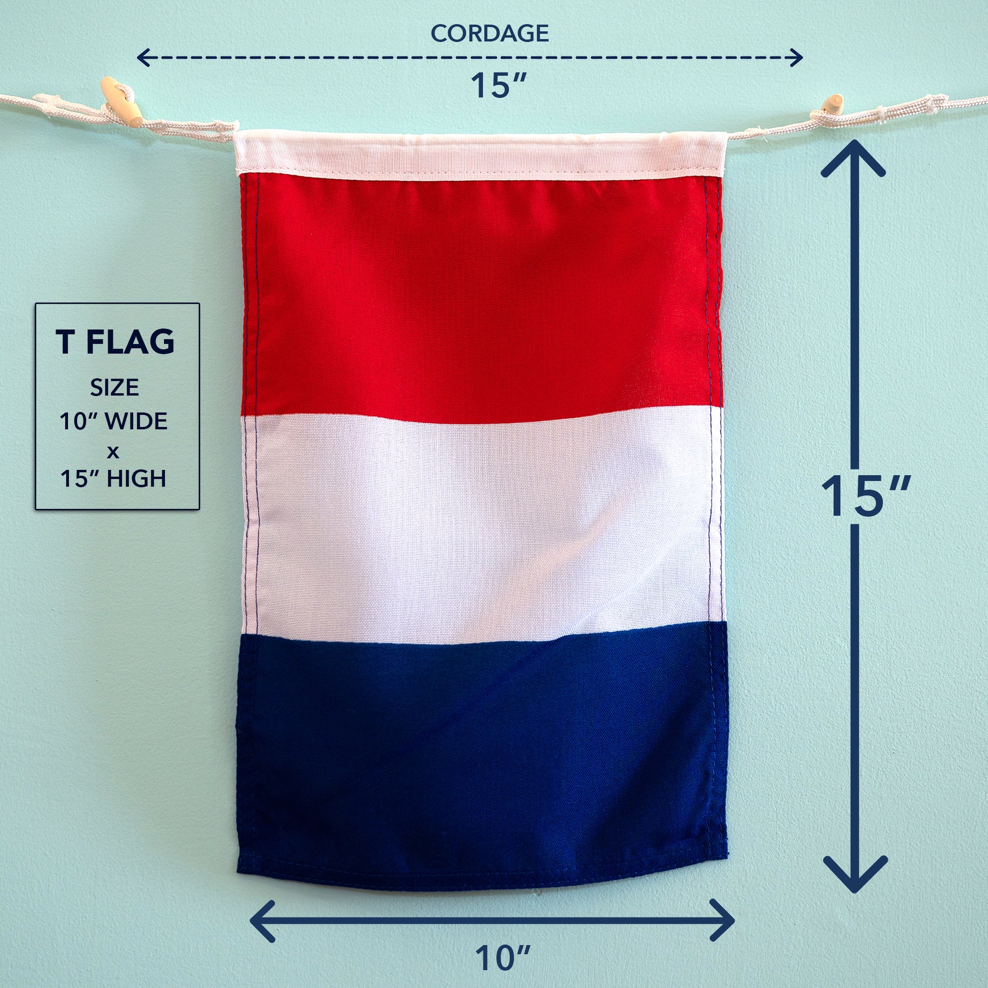T (Tango) Nautical Signal Flag – Traditional Maritime Code Flag