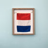 "T" Nautical Flag in Glass-Free Shadow Box Frame