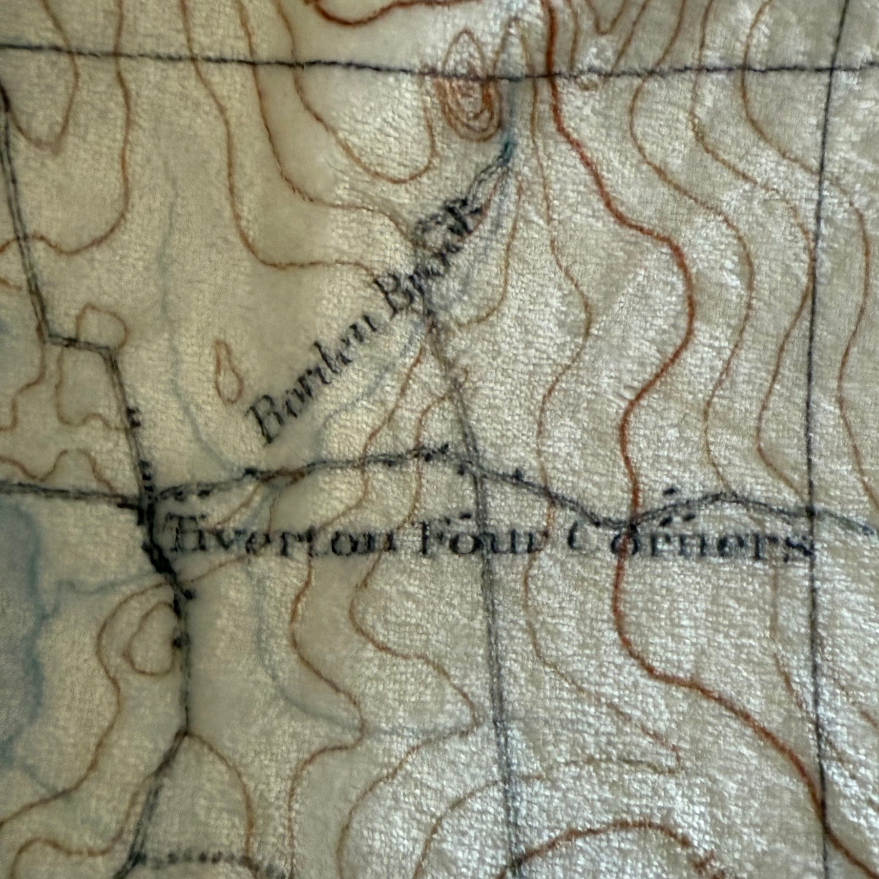 Newport, Vintage Topo Map Blanket
