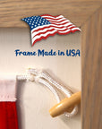 "T" Nautical Flag in Glass-Free Shadow Box Frame