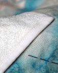 Towel, Beach & Bath - Side A: Cotton Terry. Side B: Fleecy Map