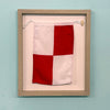 "U" Nautical Flag in Glass-Free Shadow Box Frame