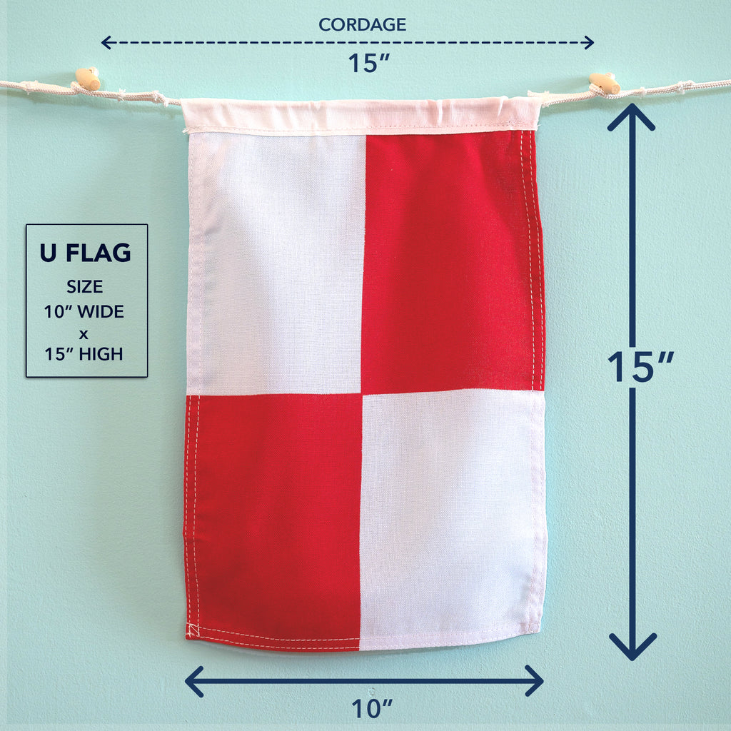 U (Uniform) Nautical Signal Flag – Traditional Maritime Code Flag