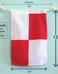 U (Uniform) Nautical Signal Flag – Traditional Maritime Code Flag