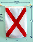 V (Victor) Nautical Signal Flag – Traditional Maritime Code Flag