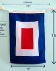 W (Whiskey) Nautical Signal Flag – Traditional Maritime Code Flag