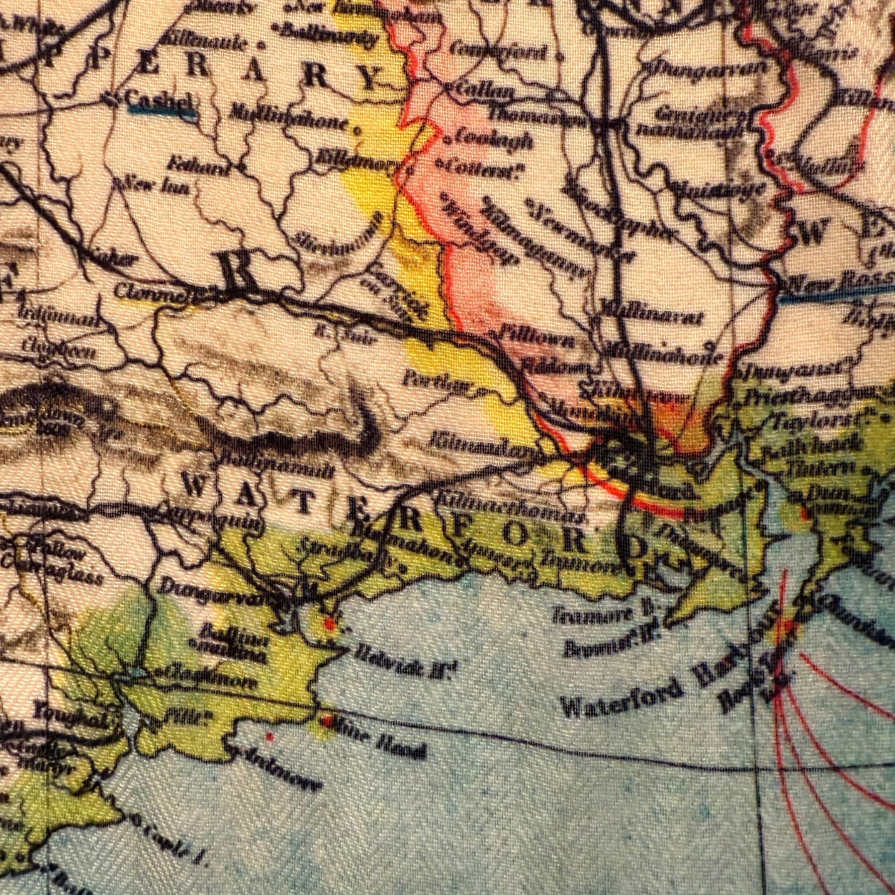 Ireland Vintage Map Scarf