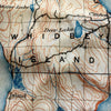 Map of Whidbey Island with topographic details