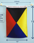 Z (Zulu) Nautical Signal Flag – Traditional Maritime Code Flag