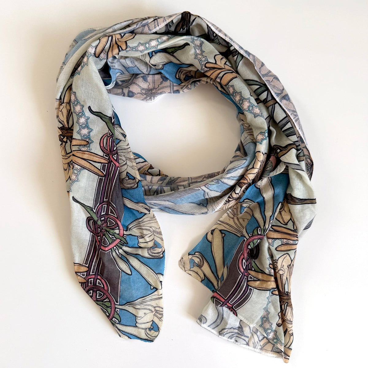 Alphonse Mucha Scarf - Decoriative Motif - Maritime Tribes USA