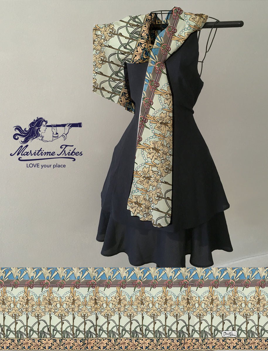 Alphonse Mucha Scarf - Decoriative Motif - Maritime Tribes USA