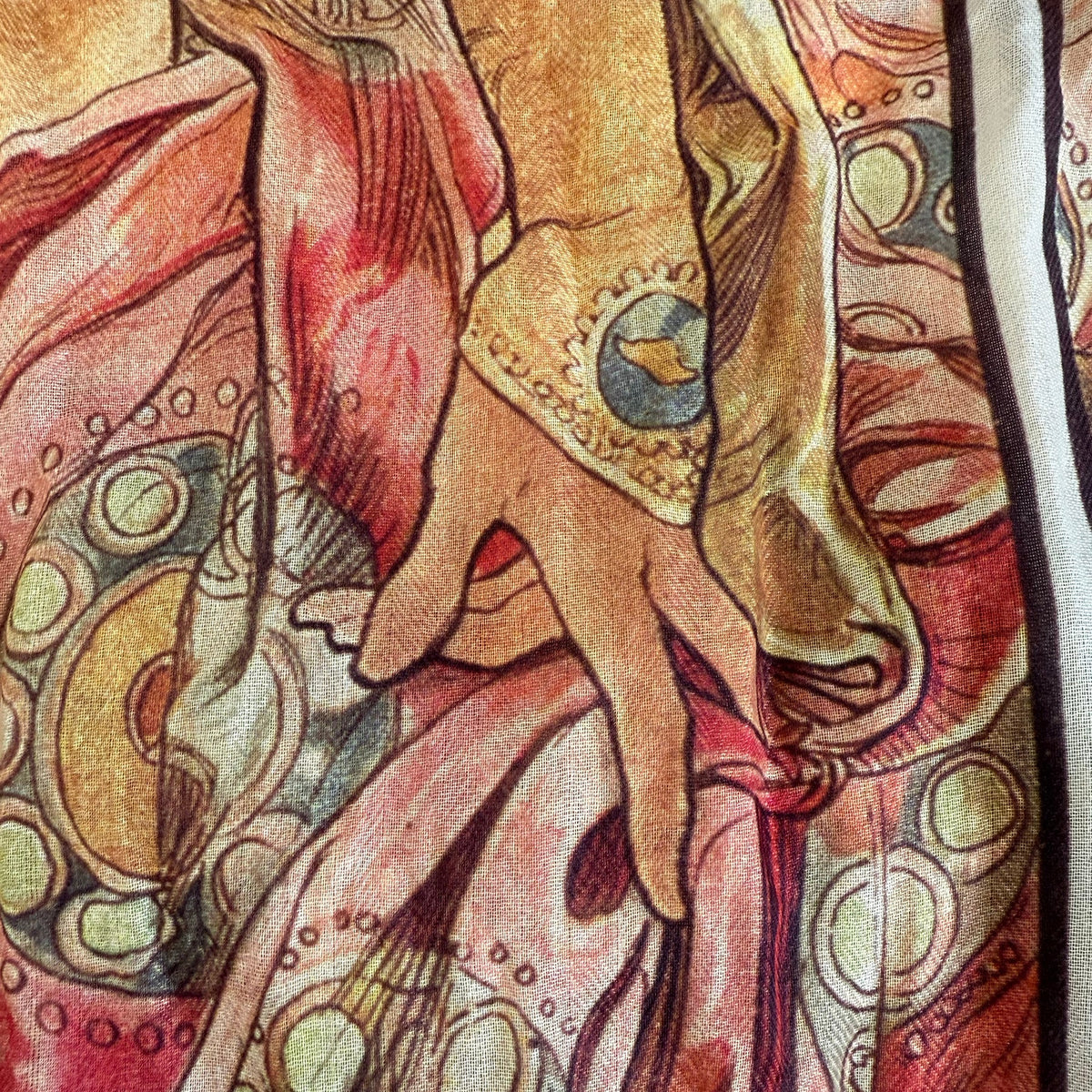 Alphonse Mucha Scarf - Moët Chandon - Maritime Tribes USA