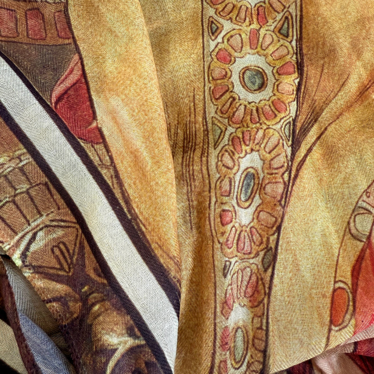 Alphonse Mucha Scarf - Moët Chandon - Maritime Tribes USA