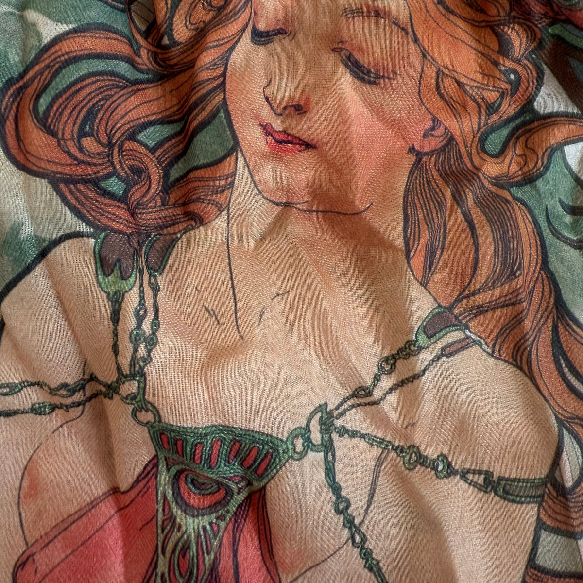 Alphonse Mucha Scarf - The Arts: "Painting" - Maritime Tribes USA