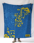 Ann Arbor Campus Map Blanket - Maritime Tribes USABlanket
