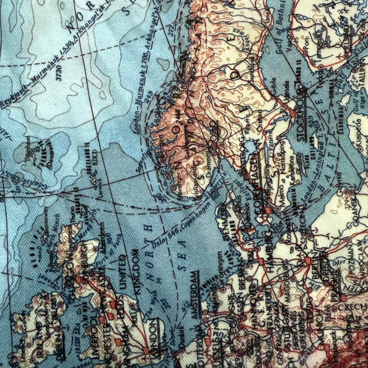 Arctic Circle, Vintage Map Scarf - Maritime Tribes USAScarf