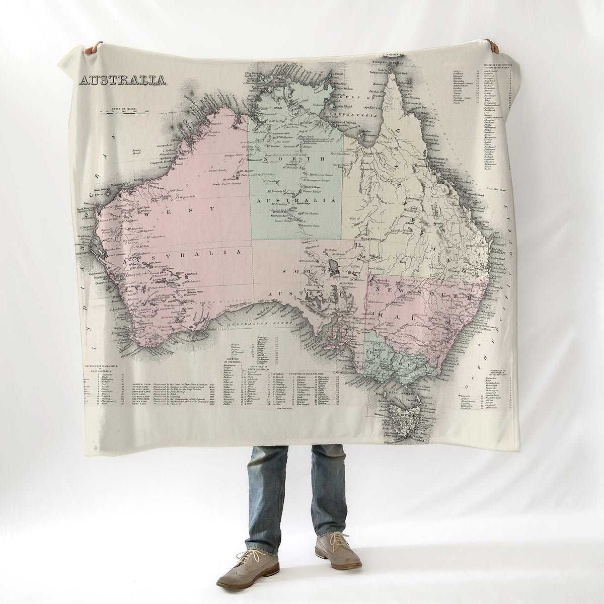Australia Map Blanket - Maritime Tribes USABlanket