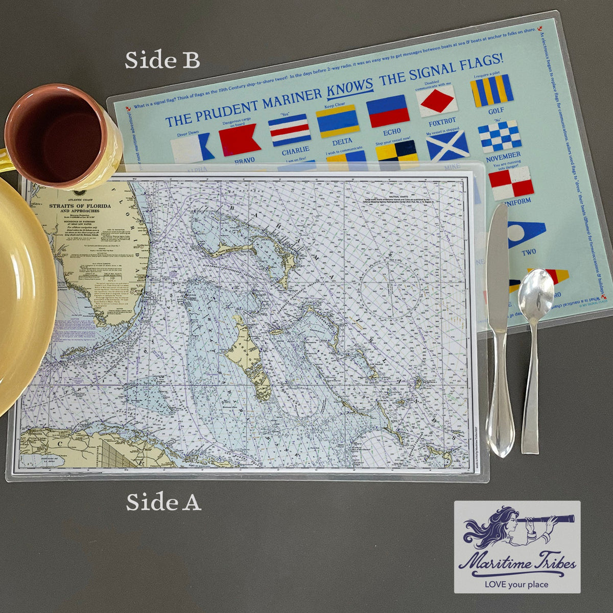 Bahama Islands Chart Laminated Placemat - Maritime Tribes USALaminated Placemat
