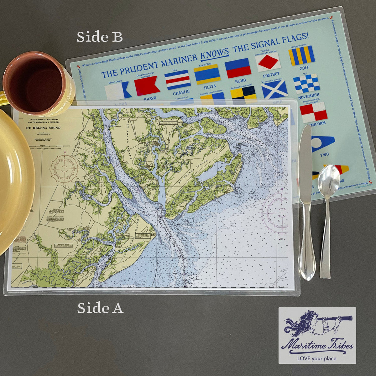 Beaufort, SC Nautical Chart Placemat - Maritime Tribes USALaminated Placemat