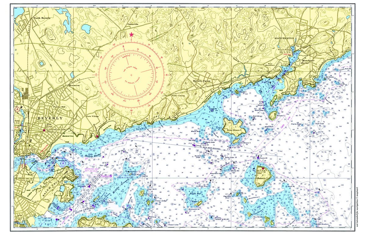 Beverly Farms & The Whole North Shore Placemat - Maritime Tribes USALaminated Placemat