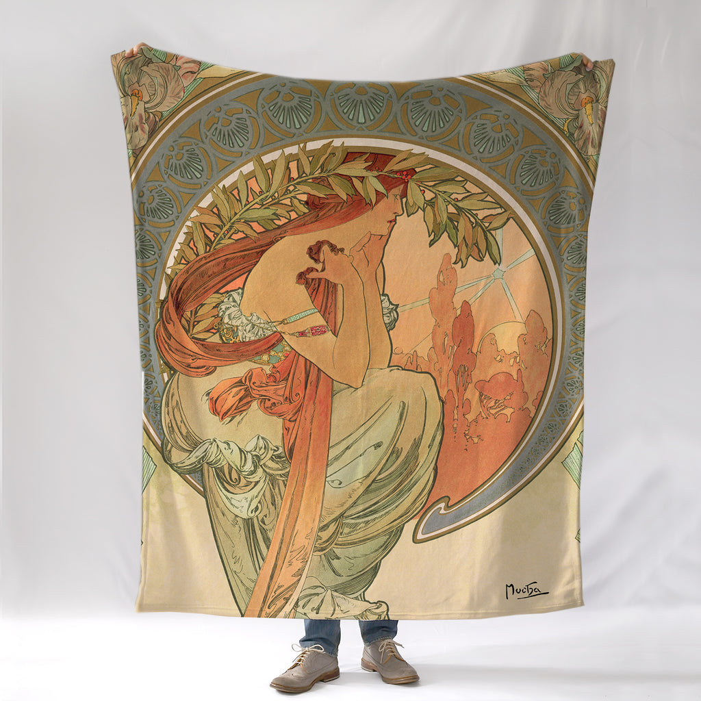 Alphonse Mucha's 'Poetry' Blanket