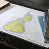 Boothbay to Bath, Maine Nautical Chart Placemat - Maritime Tribes USALaminated Placemat