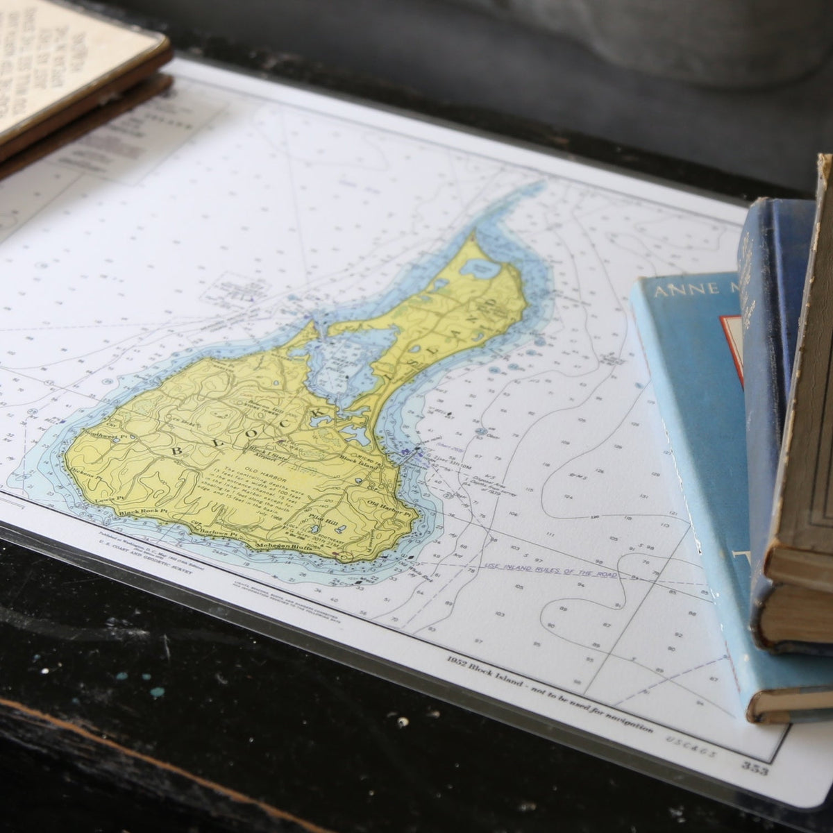Boothbay to Bath, Maine Nautical Chart Placemat - Maritime Tribes USALaminated Placemat