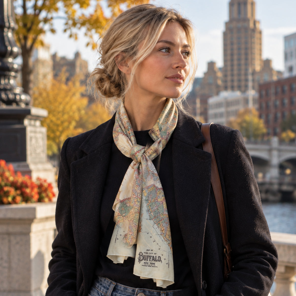 Buffalo, New York Vintage Map Scarf