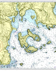 Englishman Bay Nautical Chart Placemats, set of 4