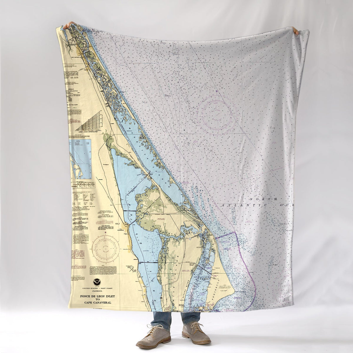 Cape Canaveral (Kennedy) Florida Map Blanket - Maritime Tribes USABlanket