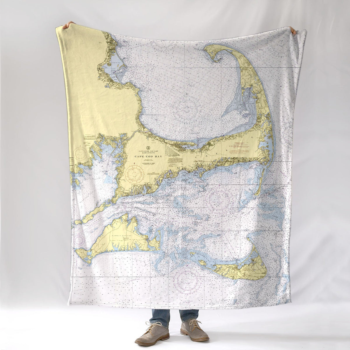Cape Cod & The Islands Traditional Nautical Chart Blanket - Maritime Tribes USABlanket