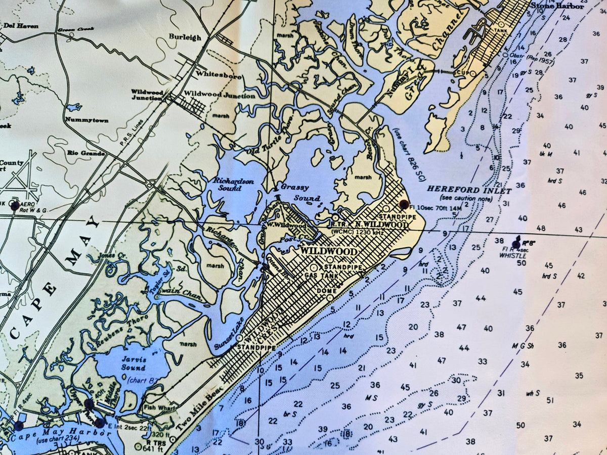 Cape May Chart Towel Quick Dry Towel - Maritime Tribes USATowel