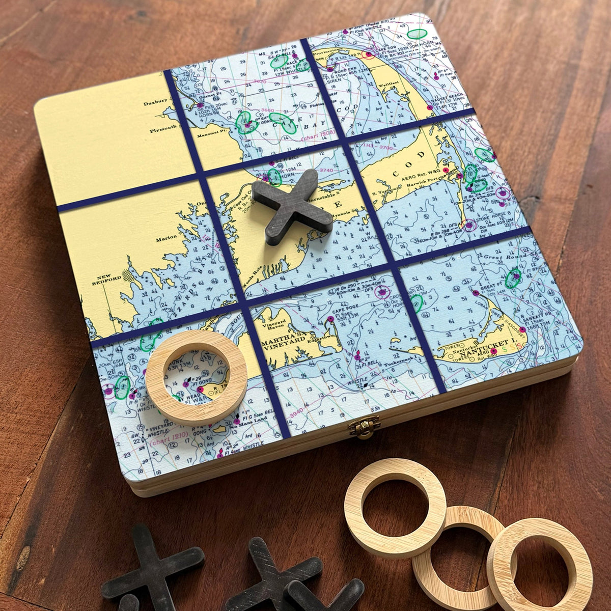 Cape & The Islands Tic Tac Toe & Mancala - 2 Games in ONE - Maritime Tribes USA