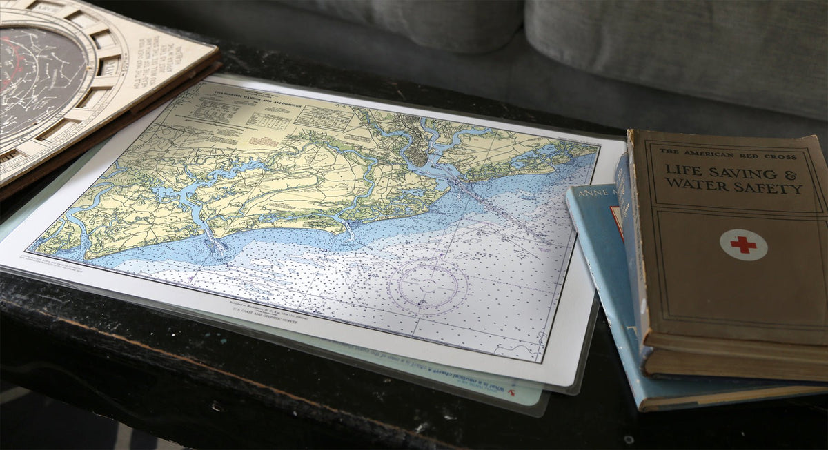Charleston, South Carolina Nautical Chart Placemat - Maritime Tribes USALaminated Placemat