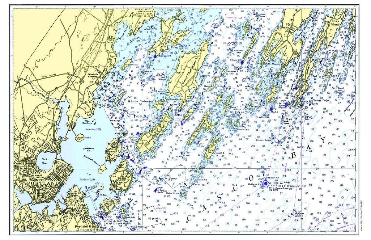 Chebeague Island, Maine Chart Placemat - Maritime Tribes USALaminated Placemat