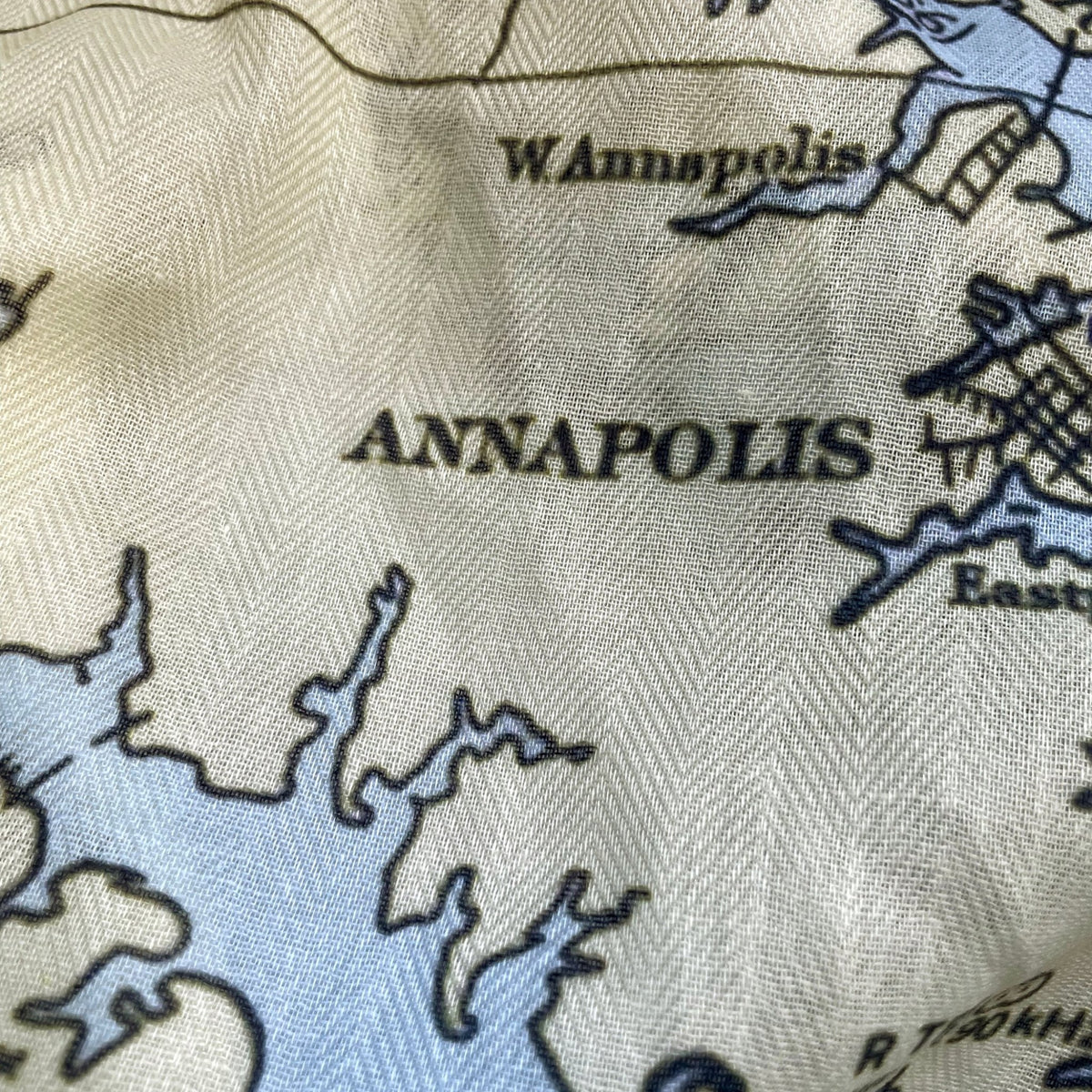 Chesapeake Bay Nautical Chart Scarf - Maritime Tribes USAScarf