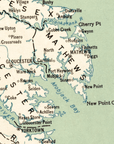 Chesapeake Bay Vintage Map Blanket - Maritime Tribes USABlanket