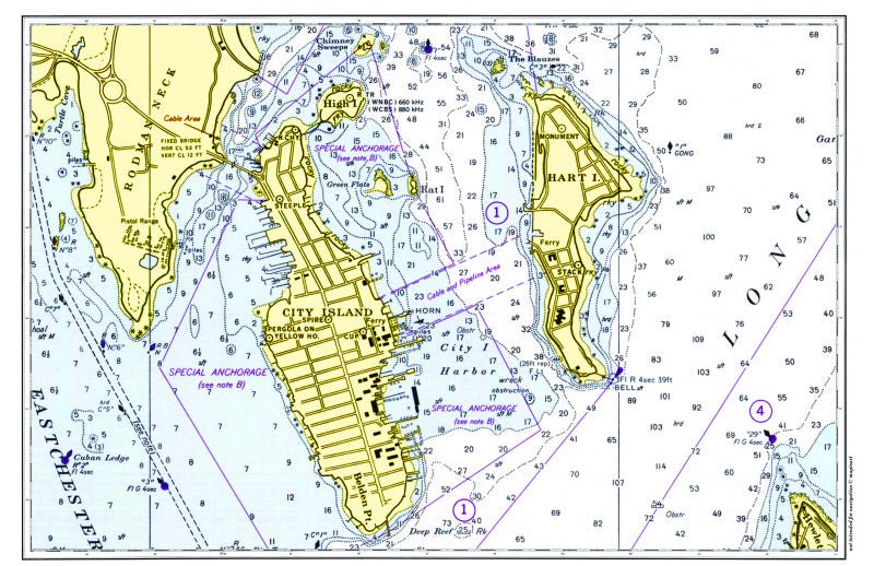 City Island, New York Chart Placemat - Maritime Tribes USALaminated Placemat