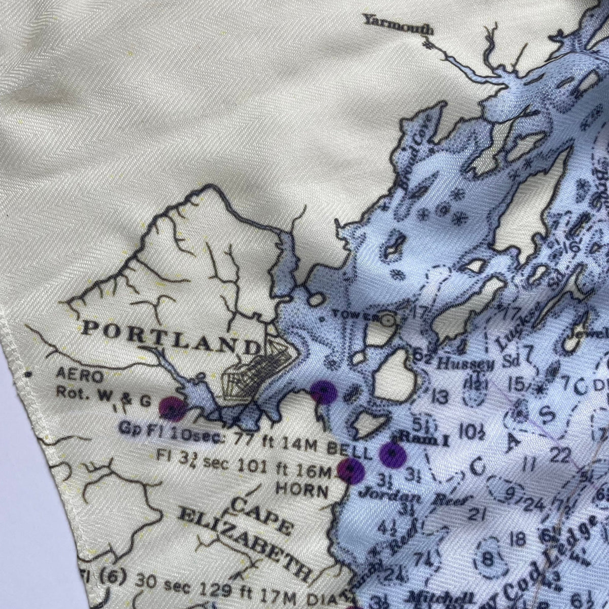 Coast of Maine Chart Scarf - Maritime Tribes USAScarf