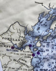 Coast of Maine Chart Scarf - Maritime Tribes USAScarf