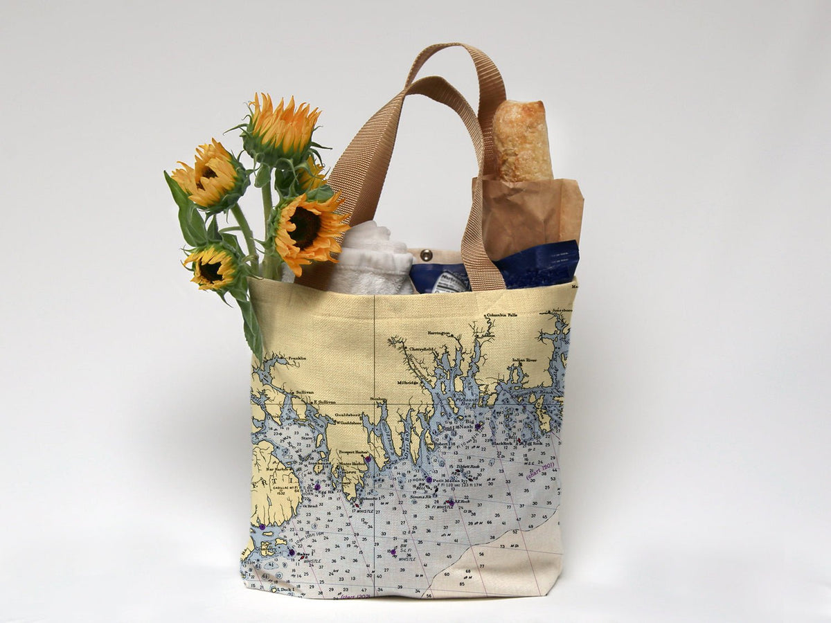 Coast of Maine - Milbridge Nautical Chart Tote - Maritime Tribes USABAG