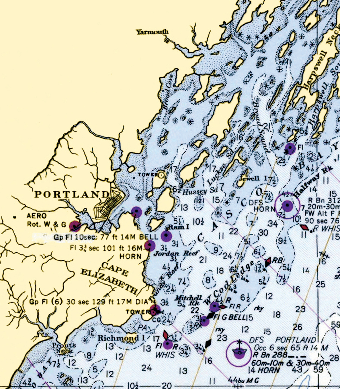 Coast of Maine, Nautical Chart Blanket - Maritime Tribes USABlanket