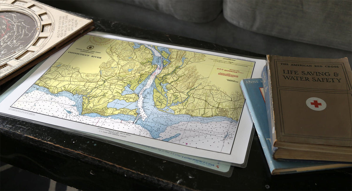 Connecticut River Chart Placemat - Maritime Tribes USALaminated Placemat