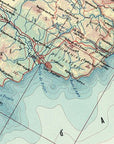 Côte d'Azur, (South of France a.k.a. French Riviera) Map Scarf - Maritime Tribes USAScarf