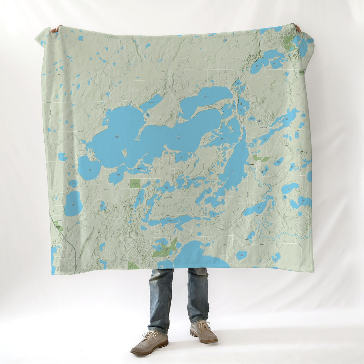 Crosslake MN Topo Blanket - Maritime Tribes USABlanket