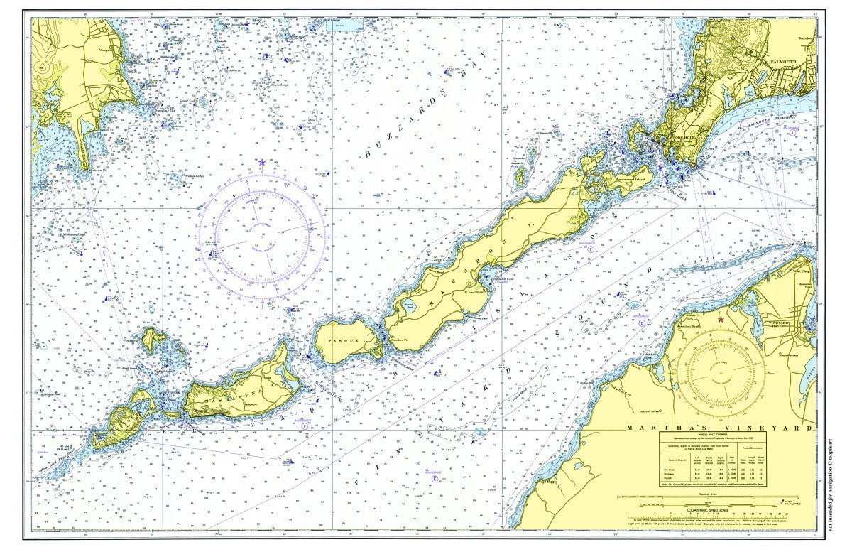 Cuttyhunk, Elizabethian Islands Vintage Chart Placemat - Maritime Tribes USALaminated Placemat