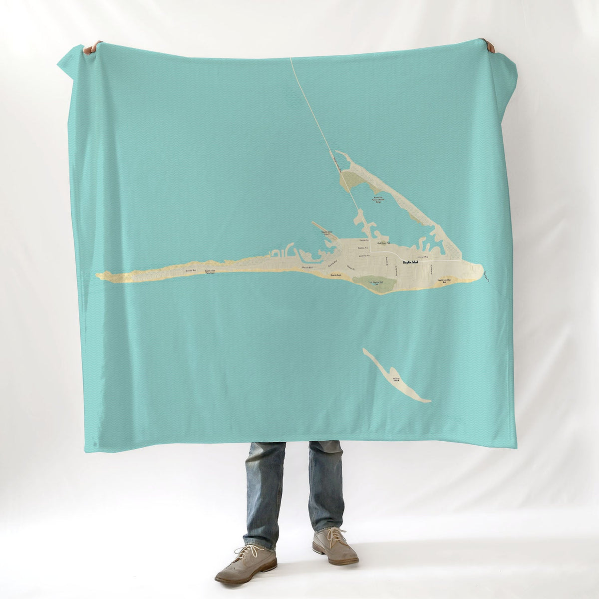 Dauphin Island Detailed Modern Wave Blanket - Maritime Tribes USABlanket